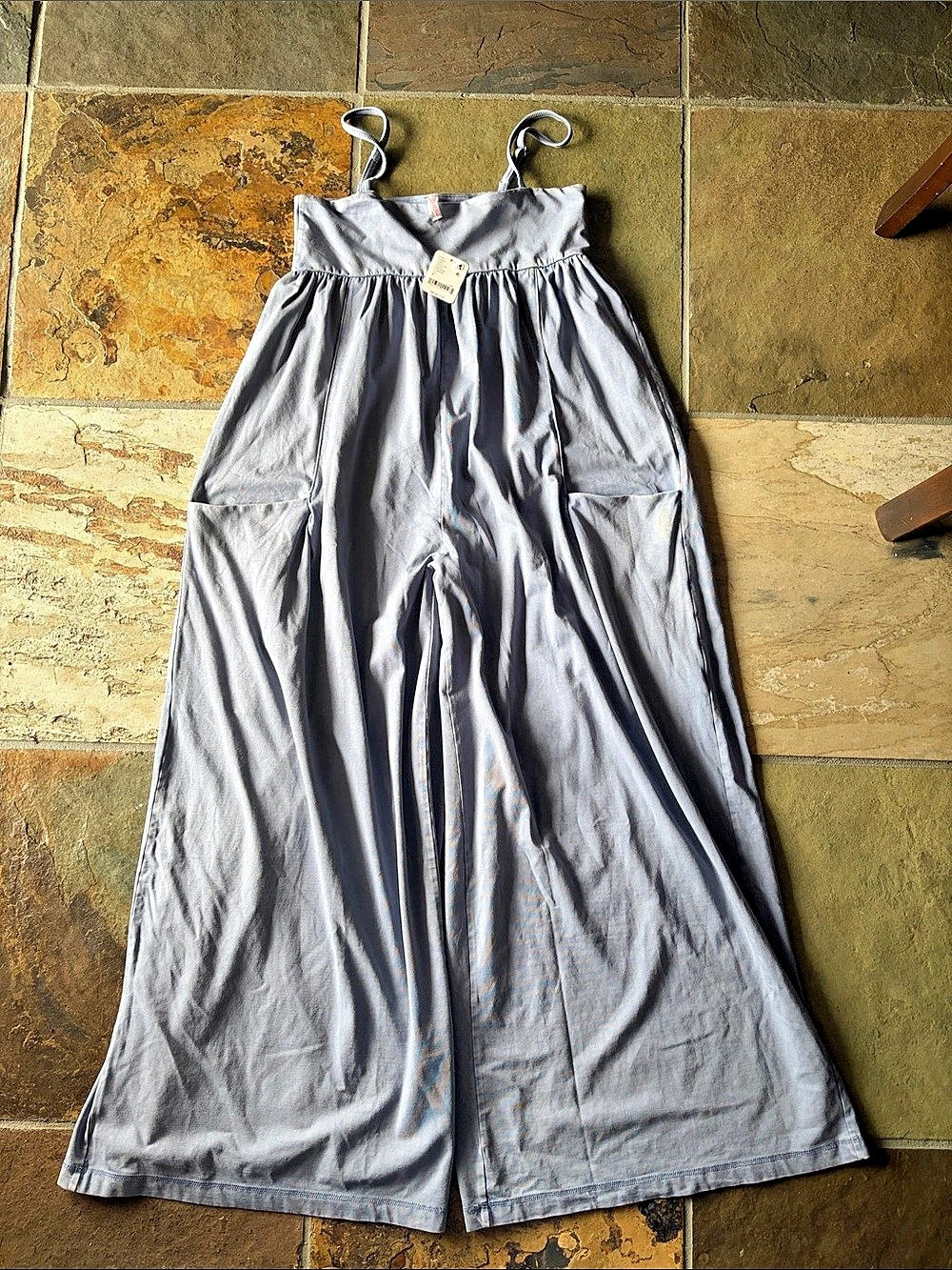 Free People Hot Shot Strappy Onesie Wide Leg Pants